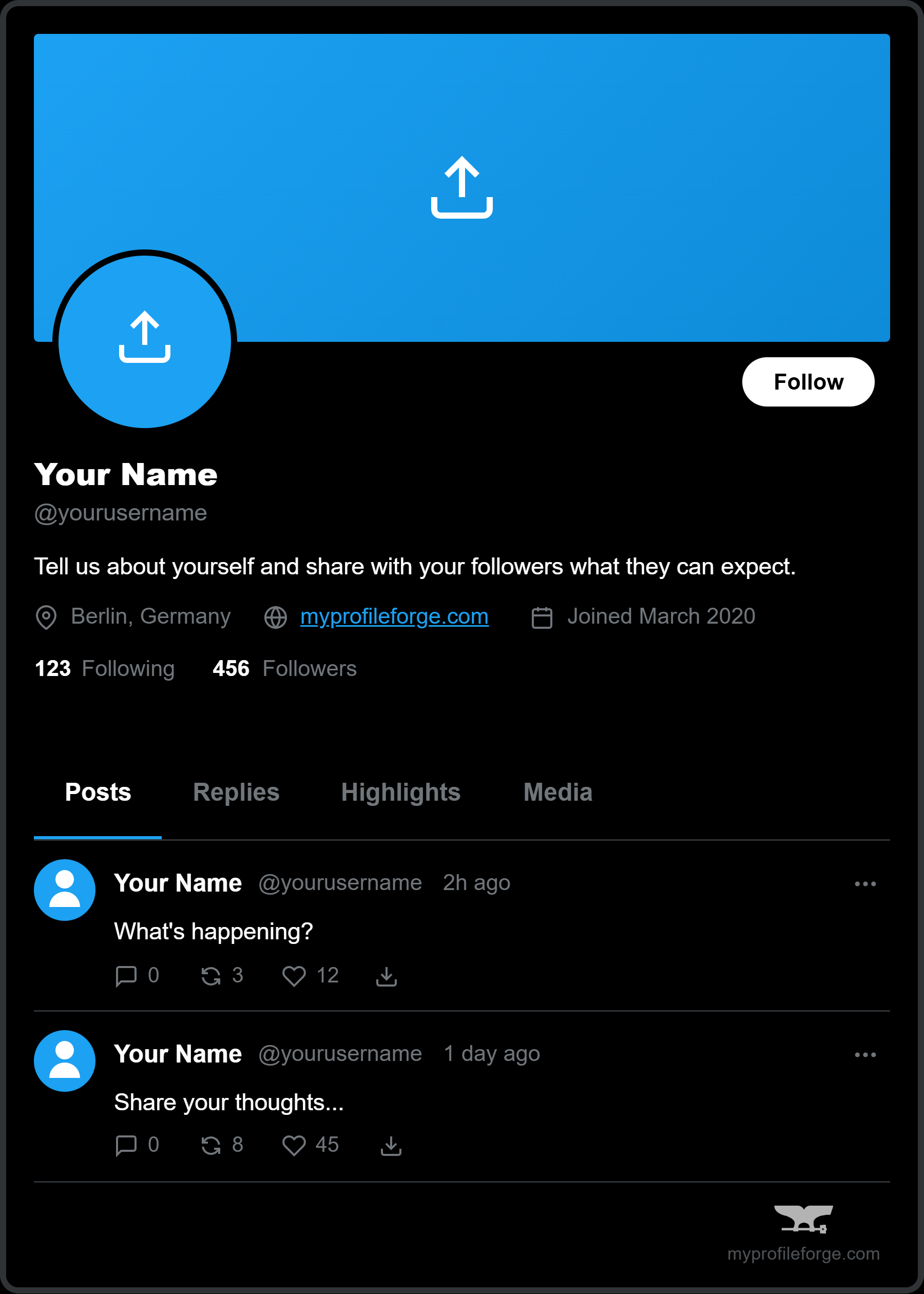 Twitter Profiles Gallery - MyProfileForge